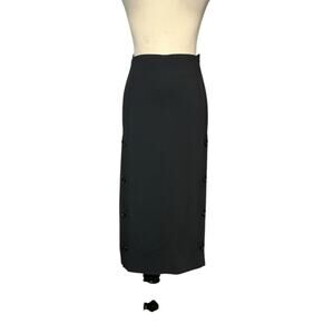 JOSEPH black doble button pencil midi skirt size 40 - US 8